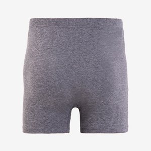 Tmavě šedé pánské bavlněné boxerky PLUS VELIKOST - Spodní prádlo
