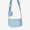 Třídílná malá dámská kabelka v modré barvě - Kabelky