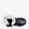 VÝPRODEJ Černé chlapecké sněhové boty Benin - Obuv