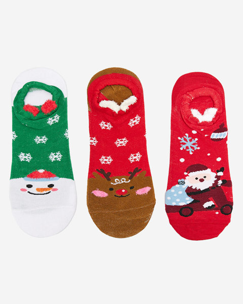 Vánoční ponožky s potiskem 3/bal - spodní prádlo