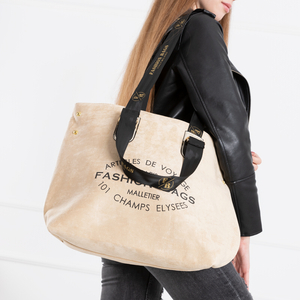 Velká béžová nákupní taška pro ženy - Příslušenství