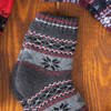 Vícebarevné dětské ponožky s norským vzorem 4 / balení - ponožky