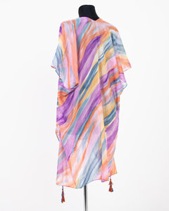 Vzorované dámské pareo ve fialové barvě - Oblečení
