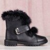 Wisconsin sněhové boty s černou kožešinou - obuv