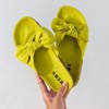 Zelené dámské pantofle s lukem Sun and Fun - Footwear 1