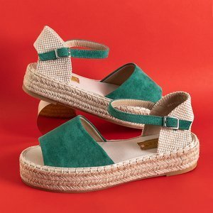 Zelené dámské sandály na platformě Almira - obuv