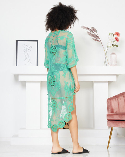 Zelené krajkové letní pareo šaty - Oblečení