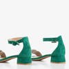 Zelené sandály s nízkým podpatkem Torita - Obuv 1