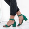 Zielone sandały na słupku Madeleine - Obuwie
