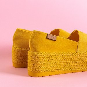 Žluté dámské espadrilky na vysoké platformě Kentuki - obuv
