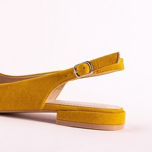 Žluté dámské ploché sandály Amaret - boty