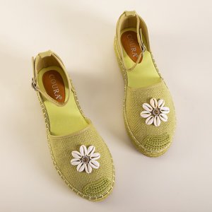 Žluté dámské sandály a'la espadrilky na platformě Maybel - Boty