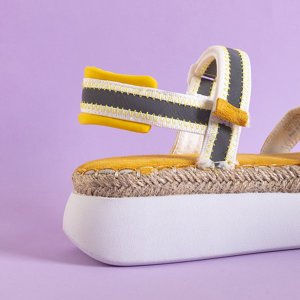 Žluté dámské sandály s reflexními vložkami Kollin - Obuv