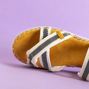 Žluté dámské sandály s reflexními vložkami Kollin - Obuv