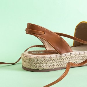 Žluté dámské vázané sandály Blisis - obuv