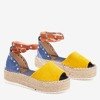 Žluté modré dámské sandály a'la espadrilles Irimida- Obuv 1