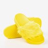 Žluté pantofle s Millie kožešinou - obuv 1
