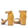 Żółte sandały na niskim słupku Lisha - Obuwie