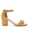 Żółte sandały na niskim słupku Lisha - Obuwie