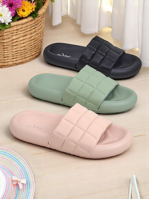 Royalfashion Жіночі шльопанці на плоскій підошві Quilt Walk