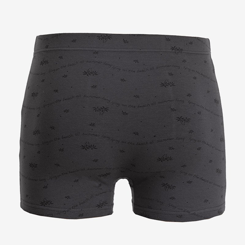Темно-сірі чоловічі боксери з візерунком - Нижня білизна