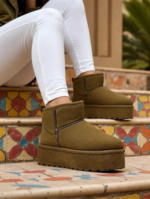 Royalfashion Короткі чоботи жіночі в стилі сноубутс Wiebi