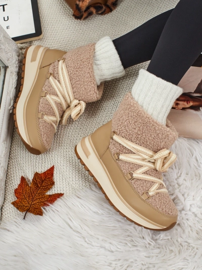 Boty a'la sněhule dámské s kožíškem Verruna