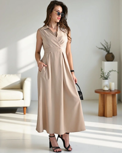 Royalfashion Dámské bezramínkové šaty s překládaným výstřihem Bizness