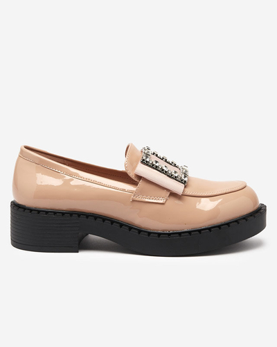 Лакові туфлі з пряжкою нюдового кольору Fogim- Footwear