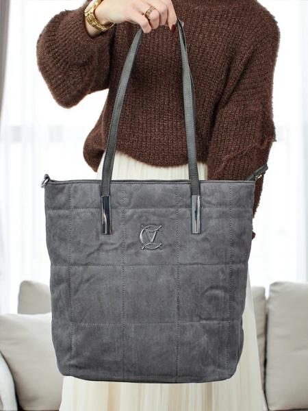 Dámská shopper kabelka Caryenne z eko semiše