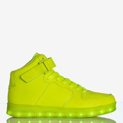 Neon zelené dámské sportovní boty zářící Led Love - Footwear 1