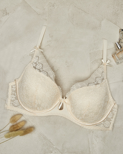 Dámská vyztužená podprsenka v béžové barvě- Spodní prádlo