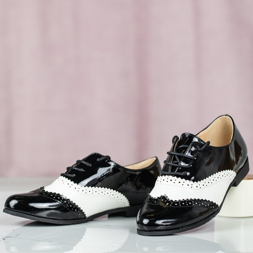 Чорно-білі туфлі в стилі ретро Chaplin - Взуття 1