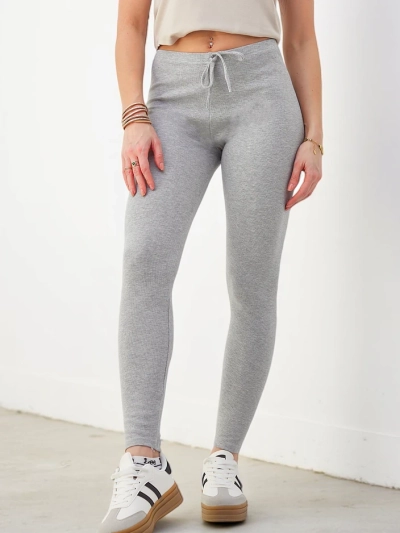 Royalfashion Dámské ribbed bavlněné legíny