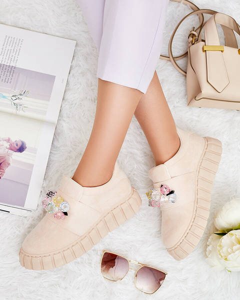 Royalfashion Sportovní polobotky s barevnými kamínky Resinello