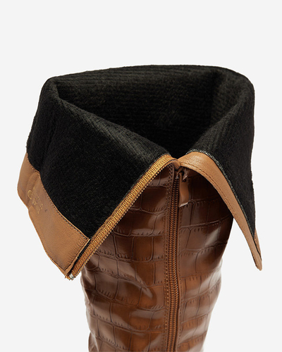 Dámské kozačky Mastiu ve velbloudí barvě - Obuv