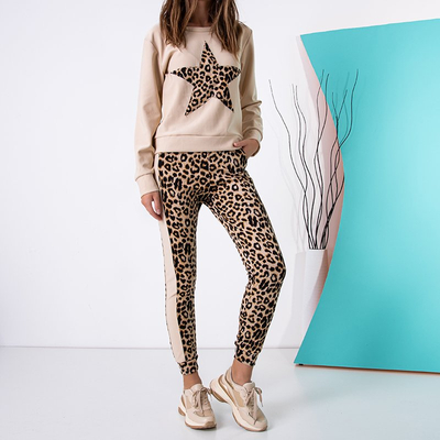 Dámská béžová tepláková souprava - Oblečení