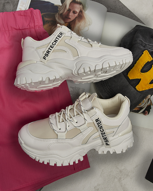 Бежеві жіночі кросівки спортивні Evilpo- Footwear