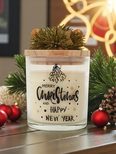 Vánoční vonná svíčka Merry Christmas Happy New Year