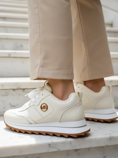 Royalfashion Alba Утеплені Жіночі Кросівки Біла Екошкіра на Платформі