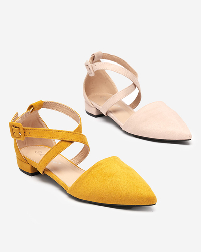 Туфлі жіночі на плоскому каблуці, бежеві Qiumi - Взуття