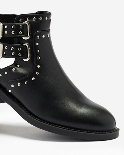 Černé dámské boty s výřezy Dlagona- Footwear