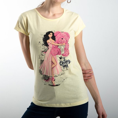 Žluté tričko s krátkým rukávem - Halenky 1