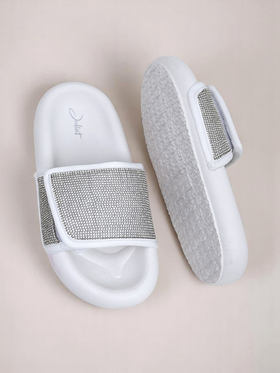 Royalfashion Dámské pantofle na ploché podrážce Sparkle Step