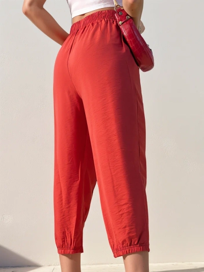 Royalfashion Rovné dámské kalhoty z látky 7/8