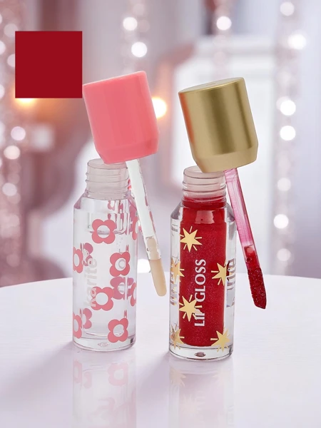 Lesk na rty s třpytkami a bezbarvý lesk 2v1 Wine Room