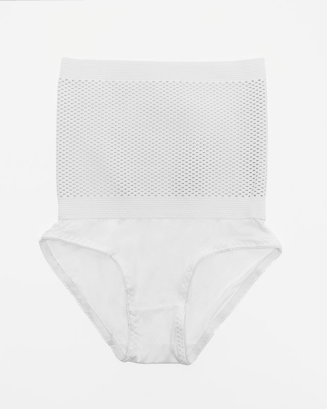 Bílé dámské formující kalhotky PLUS SIZE - Spodní prádlo