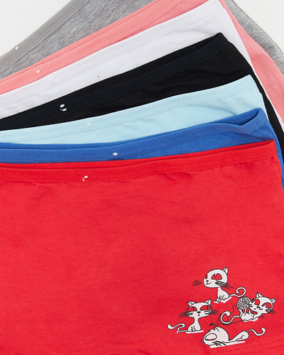 Різнокольорові жіночі боксерки з принтом 7 / уп. РАЗМЕР ПЛЮС - Нижня білизна