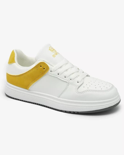 Royalfashion Mustard white dámská sportovní obuv Elevace