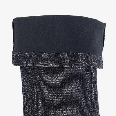 Grafitové dámské lesklé boty na postu Goslaw - obuv